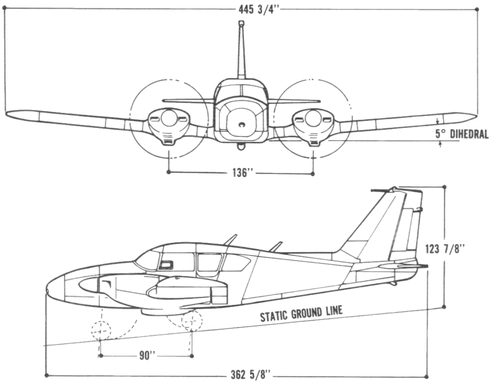 Piper Aztec N706VP twin-engine training aircraft